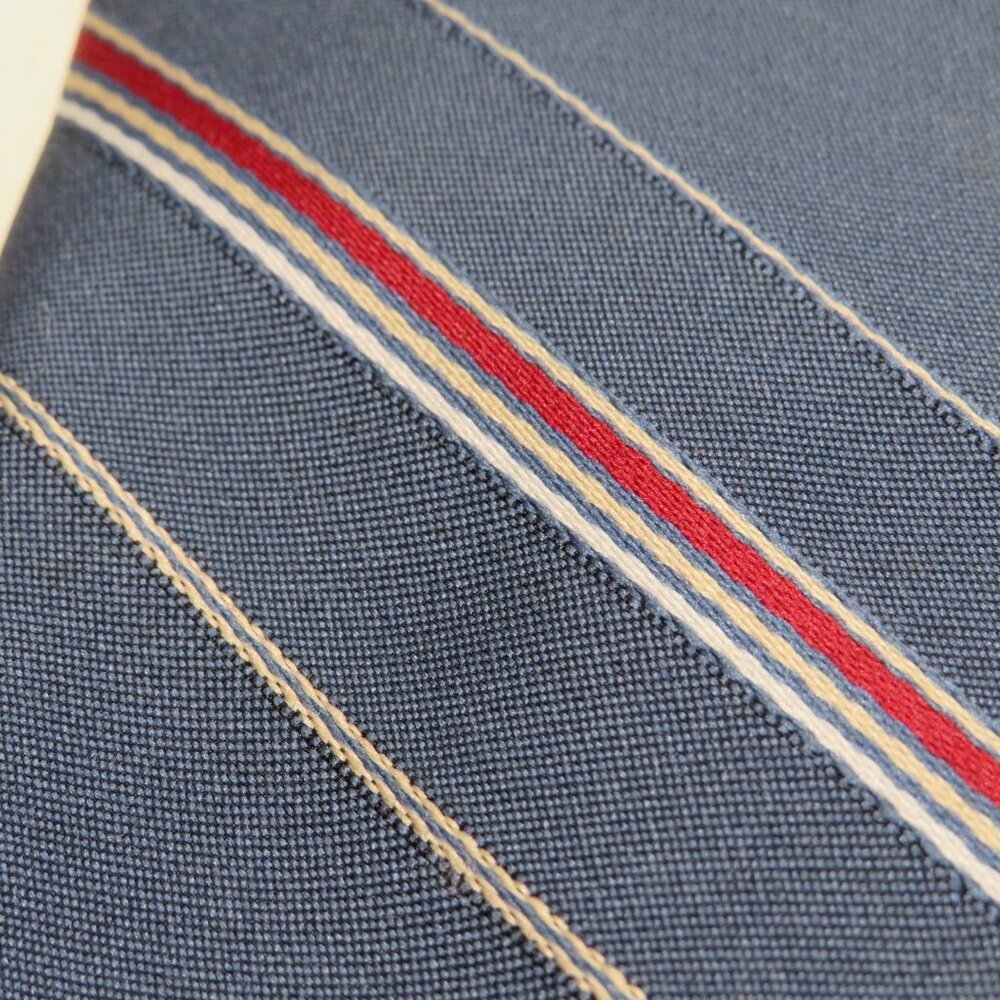 Vintage Blue with Red Striped Men's NeckTie by Envoy - Picture 5 of 7